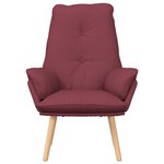 vidaXL Fauteuil relaxant Rouge bordeaux 69 x 74 x 93 cm tissu