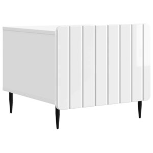 vidaXL Table basse Blanc brillant 49 x 50 x 42 cm Bois d'ingénierie