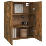 vidaXL Armoire murale suspendue Chêne fumé 69 5x34x90 cm