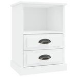 vidaXL Tables de chevet 2 Pièces blanc 43x36x60 cm