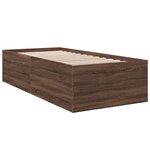 vidaXL Cadre de lit chêne marron 90x200 cm bois d'ingénierie