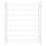 vidaXL Casier à bouteilles pour 48 bouteilles Blanc Métal