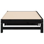 vidaXL Lit coulissant sans matelas noir 2x(90x190) cm
