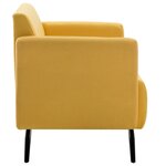 vidaXL Canapé à 2 places revêtement en tissu 115x60x67 cm jaune