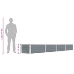 vidaXL Lit surélevé de jardin Acier galvanisé 320x40x45 cm Gris