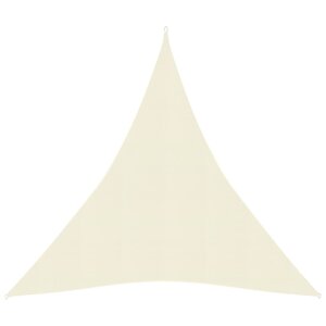 vidaXL Voile d'ombrage 160 g/m² Crème 5x7x7 m PEHD