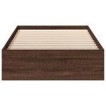 vidaXL Cadre de lit avec tiroirs sans matelas chêne marron 100x200 cm