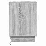 vidaXL Cabinet de chevet Gris 50 x 34 5 x 50 cm. Bois d'ingénierie