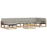 vidaXL Ensemble de canapés d'extérieur 8 pc Blanc et gris clair
