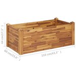 vidaXL Lit surélevé de jardin 110x60x44 cm Bois massif d'acacia