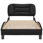 vidaXL Cadre de lit avec tête de lit Noir 90x190 cm Similicuir