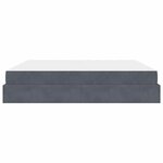 vidaXL Cadre de lit Gris foncé 200 x 200 cm Velours
