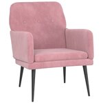 vidaXL Fauteuil Rose 62x79x79 cm Velours