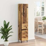 vidaXL Haut Armoire Bois Ancien 34 5 x 34 x 180 cm Bois d'ingénierie