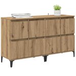 vidaXL Buffets 2 Pièces Chêne artisanal 60 x 35 x 70 cm Bois d'ingénierie