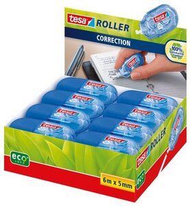 Pack de 16 Mini Rollers de Correction Bleu 5mm x 6m TESA