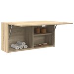 vidaXL Armoire murale de bain chêne sonoma 80x25x40 cm bois ingénierie