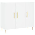 vidaXL Buffet blanc 90x34x80 cm bois d'ingénierie