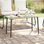 vidaXL Table de Jardin Naturel 80 x 40 x 45 cm Poly rotin
