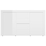 vidaXL Buffet Blanc brillant 120x36x69 cm Bois d’ingénierie