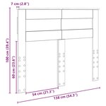 vidaXL Tête de lit Chêne artisanal 135 cm Bois d'ingénierie