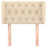 vidaXL Tête de lit avec oreilles Crème 83x23x78/88 cm Tissu