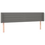 vidaXL Tête de lit avec oreilles Gris foncé 163x16x78/88 cm Tissu
