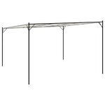 vidaXL Belvédère blanc 4x4 m 180 g/m² tissu et acier