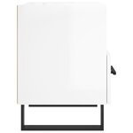 vidaXL Tables de chevet 2 Pièces blanc brillant 40x35x47 5 cm