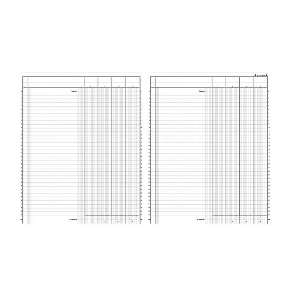 Registre comptable à colonnes 31,5 x 24,5 cm - 4 colonnes par page