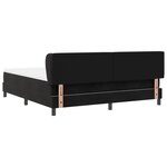 Lit Box Spring vidaXL avec Matelas Noir 180x200 cm Velours