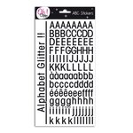 240 stickers alphabet glitter - noir