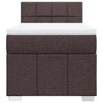 vidaXL Sommier à lattes de lit avec matelas Marron foncé 100x200 cm