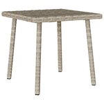 VidaXL Table basse de jardin rectangulaire gris clair résine tressée