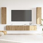 vidaXL Meubles TV muraux 4 Pièces chêne artisanal bois d'ingénierie