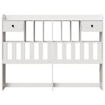 vidaXL Tête de lit avec rangement blanc 140 cm bois massif de pin
