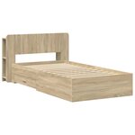 vidaXL Cadre de lit avec rangement Chêne Sonoma 80 x 200 cm
