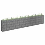 vidaXL Lit surélevé à gabion Acier galvanisé 450x30x90 cm