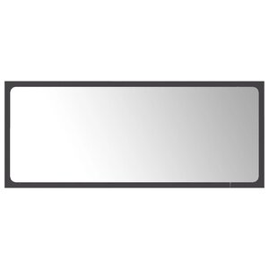 vidaXL Miroir de salle de bain Gris 90x1 5x37 cm Aggloméré