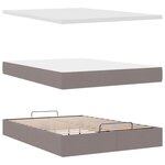 VidaXL Cadre de lit ottoman avec matelas taupe 140x200 cm tissu
