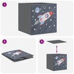vidaXL Boîtes de rangement pliables 10 Pièces 32x32x32 cm tissu intissé