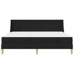 vidaXL Cadre de lit avec matelas Noir 180 x 200 cm Polyester