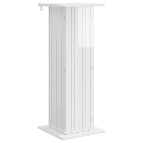 vidaXL Support de Plante Blanc brillant 30 5 x 30 x 80 5 cm