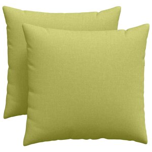 vidaXL Coussins de canapé 2 pc tissu Vert clair 50 x 50 cm