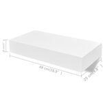 vidaXL Étagères murales avec tiroirs 2 Pièces Blanc 48 cm