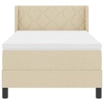 vidaXL Lit boxspring avec matelas avec matelas Crème 90 x 190 cm