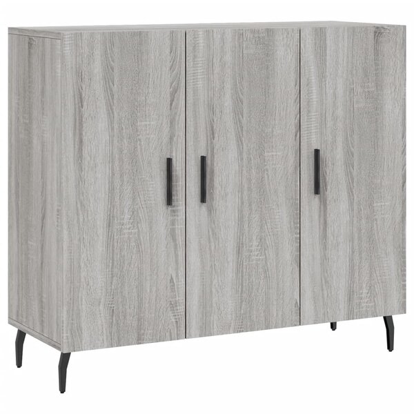 vidaXL Buffet sonoma gris 90x34x80 cm bois d'ingénierie