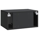 vidaXL Meuble TV mural Noir 59 5 x 41 x 30 cm Bois d'ingénierie