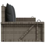 vidaXL Balancelle avec coussins gris 119x56x48 cm résine tressée