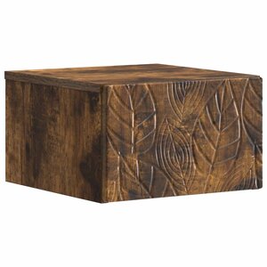 vidaXL Cabinet de chevet mural Chêne fumé 49 x 34 5 x 20 cm